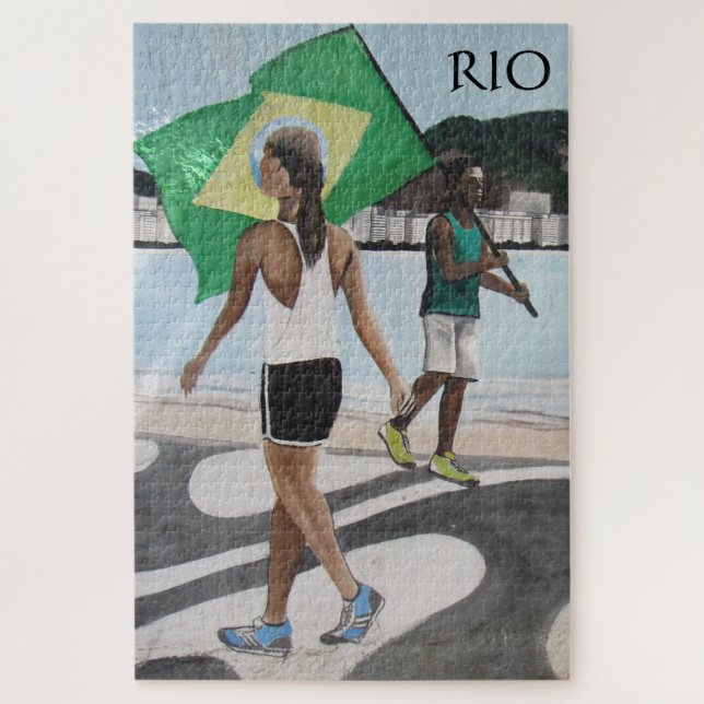 Quebra-cabeça bandeiras da praia do rio de janeiro (Vertical)