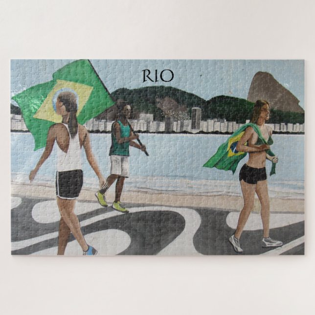 Quebra-cabeça bandeiras de praia do rio (Horizontal)