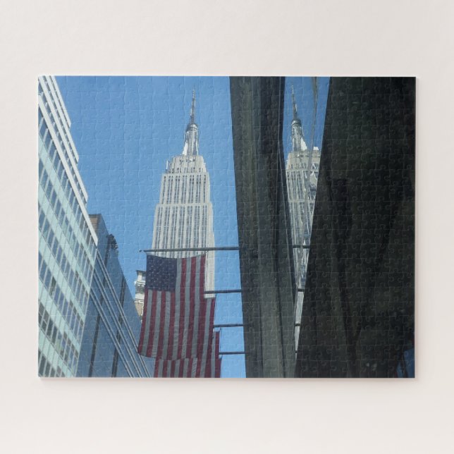 Quebra-cabeça bandeiras do empire state (Horizontal)