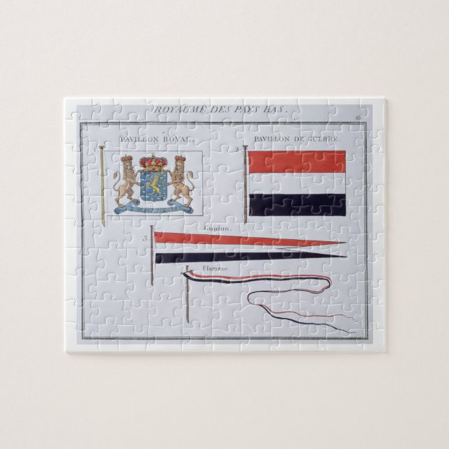 Quebra-cabeça Bandeiras do reino dos Países Baixos, da (Horizontal)
