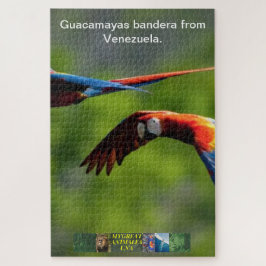 Quebra-cabeça Bandera Guacamayas da Venezuela.