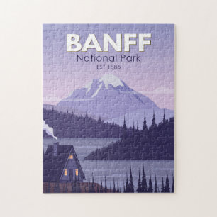 Quebra-cabeça Banff National Park Canada Viagem Vintage