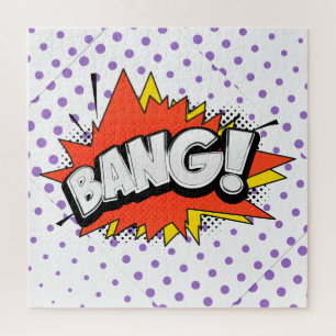 Quebra-cabeça Bang Retro Action Comic Book Bubble