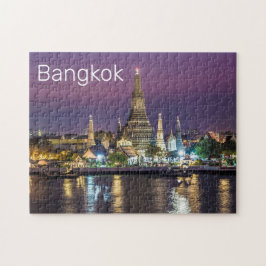 Quebra-cabeça Bangkok Wat Arun Sunset BKK Tailândia Souvenir