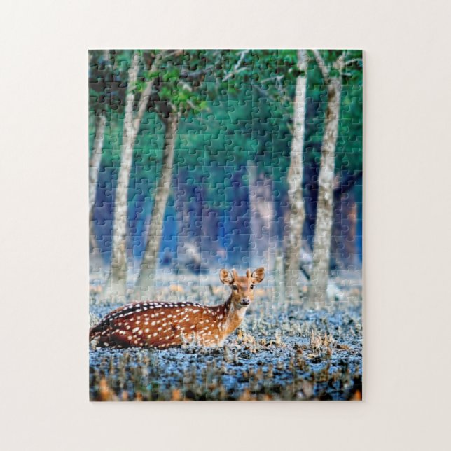 Quebra-cabeça Bangladesh Sundarban Native Deer Jigsaws. (Vertical)