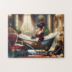 Quebra-cabeça Banheira Náutica Vitoriana de Pirata Lady Decoraçã