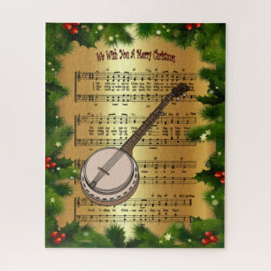 Quebra-cabeça Banjo ~ "Desejamos-Lhe Um Feliz Natal" ~