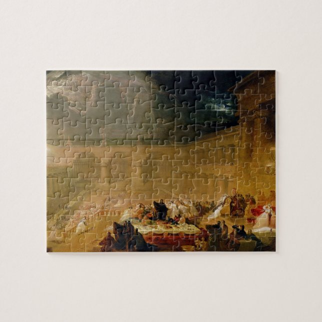 Quebra-cabeça Banquete de Belshazzar (óleo na canvas) (Horizontal)