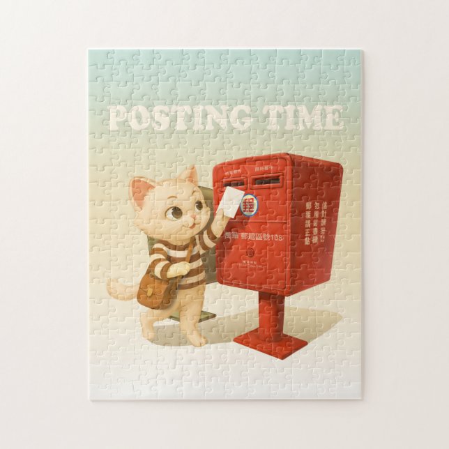 Quebra-cabeça Bao Bao: Posting Time with Retro Taiwan Mailbox (Vertical)
