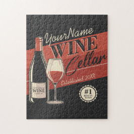 Quebra-cabeça Bar da sala de Provando da Garrafa do Vinho Person