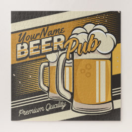 Quebra-cabeça Bar de Pub de Cerveja Fria Personalizada Premium
