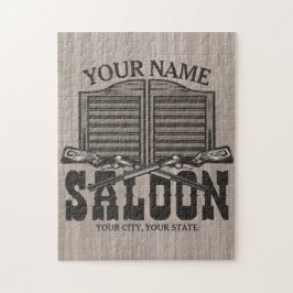Quebra-cabeça Bar de Velho Salão de Armas Personalizadas do West