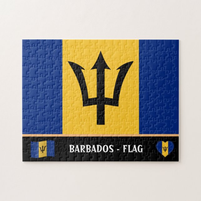 Quebra-cabeça Barbados Flag & Barbadosan country / Barbados (Horizontal)