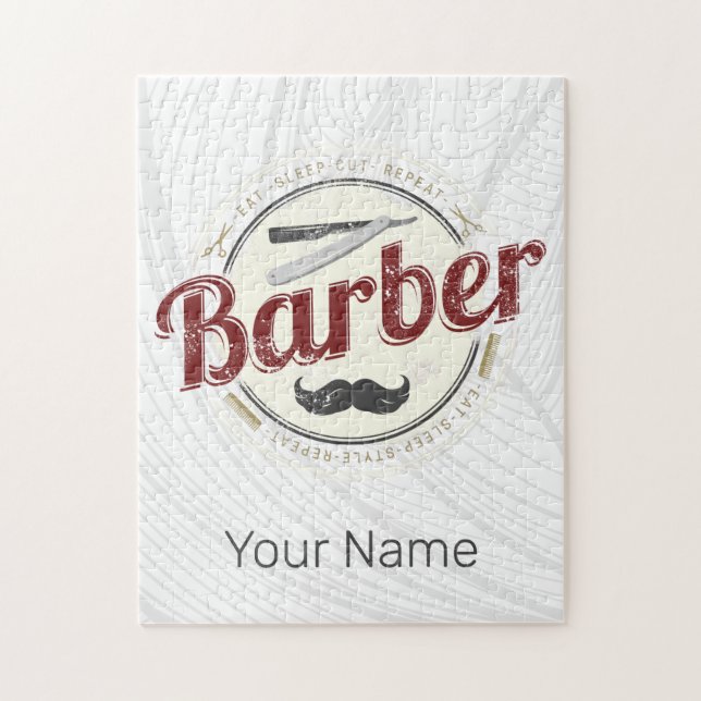Quebra-cabeça Barber Hair Hustler Hairdresser Retro Hairstylist (Vertical)