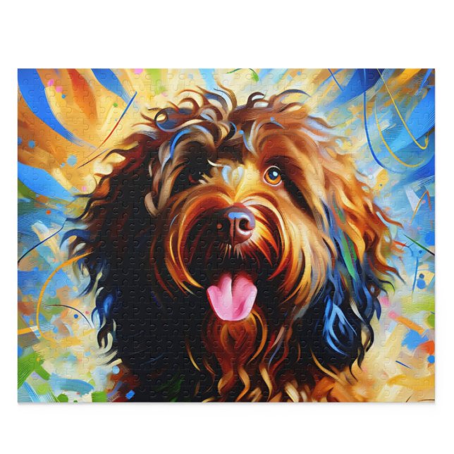Quebra-cabeça Barbet: Cachorro de Água Francês Marrom Jigsaw (Barbet Puzzle: Brown French Water Dog Jigsaw)