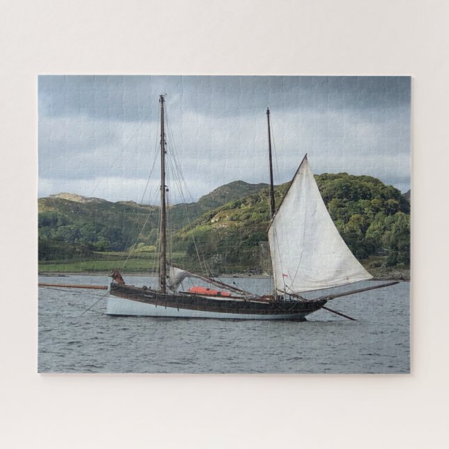 Quebra-cabeça Barco à Vela no Loch Crinan, Escócia (Horizontal)