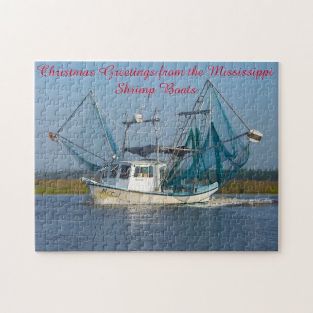 Quebra-cabeça Barco de Camarão Mississippi.  (Horizontal)