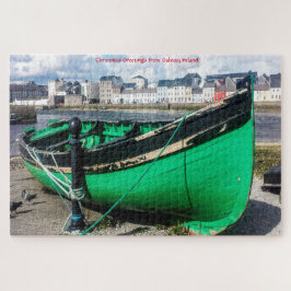 Quebra-cabeça Barco de Pesca Antigo Galway Irlanda. Quebra-Cabeç