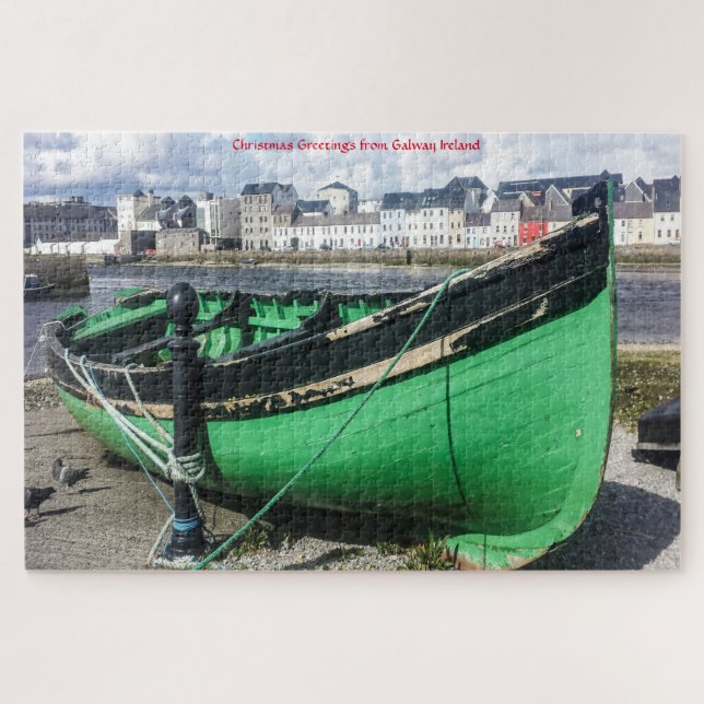 Quebra-cabeça Barco de Pesca Antigo Galway Irlanda. Quebra-Cabeç (Horizontal)