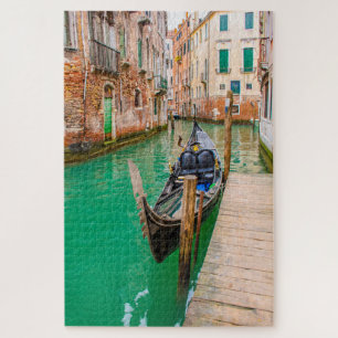Quebra-cabeça Barco e canal Gondola, Veneza, Itália