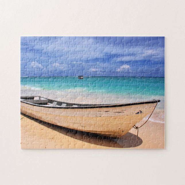 Quebra-cabeça Barco Na Praia (Horizontal)