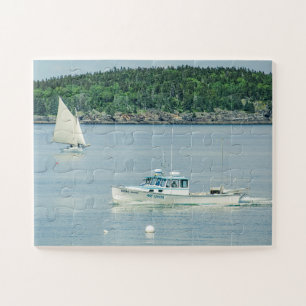 Quebra-cabeça Barco no Bar Harbor Maine