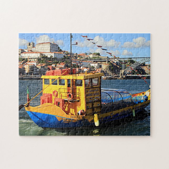 Quebra-cabeça Barco Rabelo, Porto, Portugal (Horizontal)