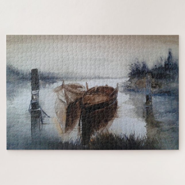 Quebra-cabeça barcos a cores (Horizontal)