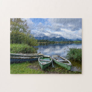 Quebra-cabeça Barcos a remo no lago - Allgäu