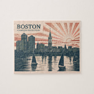 Quebra-cabeça Barcos a vela de Boston retrorreflectores Arte em