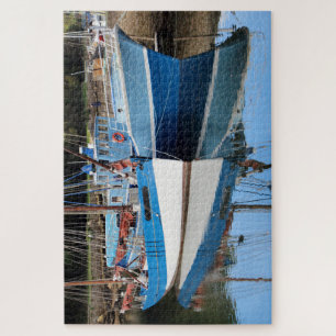 Quebra-cabeça Barcos antigos no porto de Douarnenez