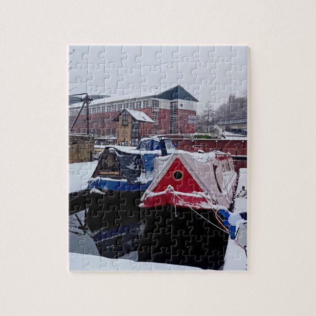 Quebra-cabeça Barcos azuis e vermelhos (Vertical)