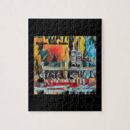 Quebra-cabeça Barcos da cisne de Boston do art deco