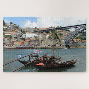 Quebra-cabeça Barcos de barril de vinho, Porto, Portugal