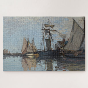 Quebra-cabeça Barcos de Claude Monet no Porto de Honfleur