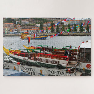 Quebra-cabeça Barcos de cruzeiro no porto, Porto, Portugal