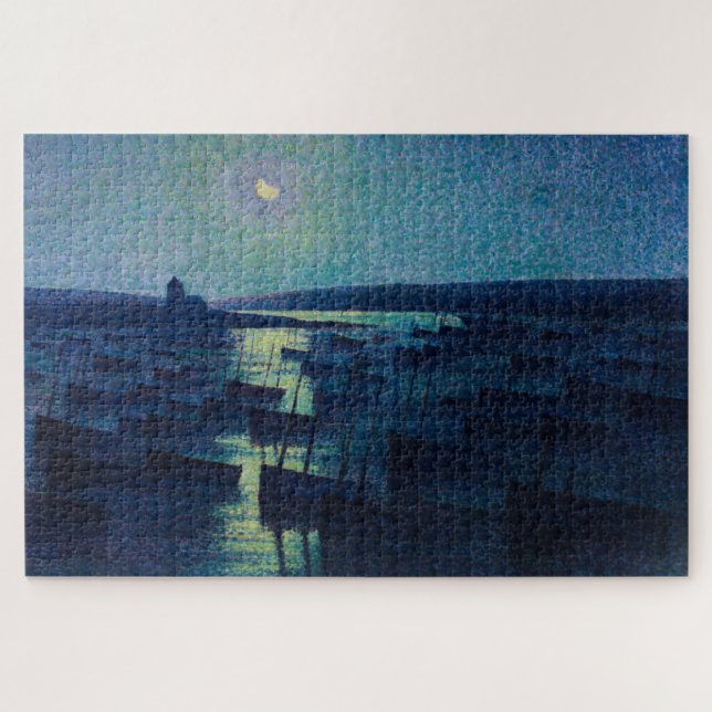 Quebra-cabeça Barcos de pesca à Lua (Camaret, França) (Horizontal)