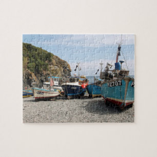 Quebra-cabeça Barcos de pesca Cadgwith Cornualha Inglaterra