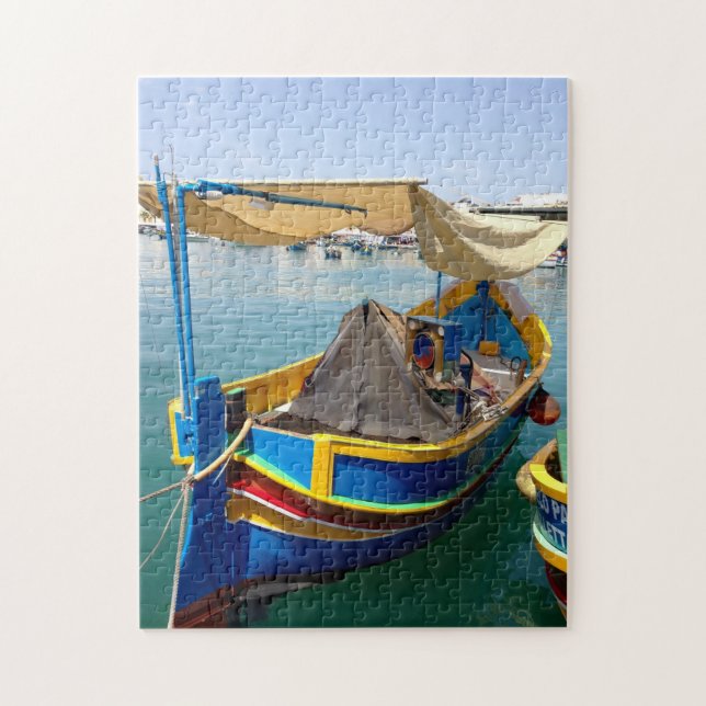 Quebra-cabeça Barcos de Pesca de Malta. (Vertical)