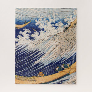 Quebra-cabeça Barcos de Pesca do Oceano Hokusai Ondas