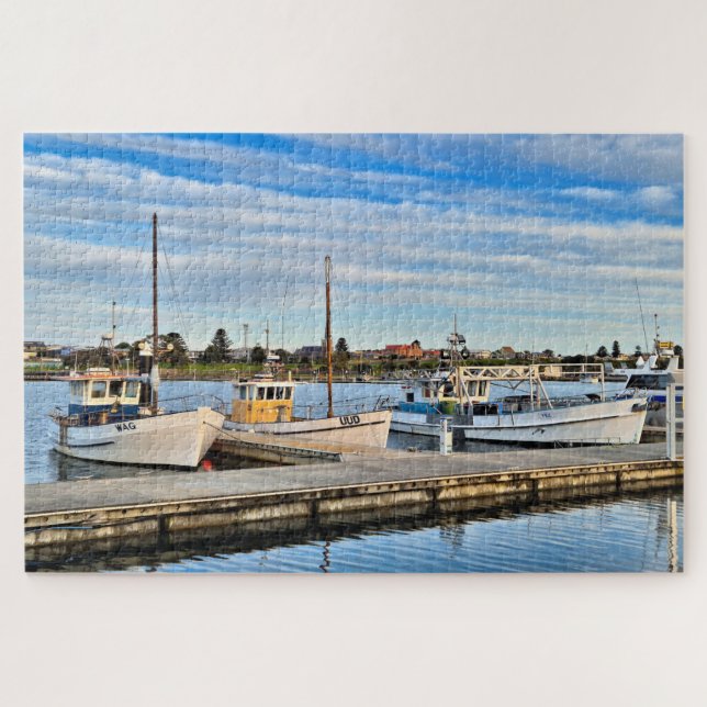 Quebra-cabeça Barcos de pesca nos portos, Portland, Austrália (Horizontal)