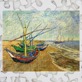 Quebra-cabeça Barcos de pesca Van Gogh na praia em Saintes Marie