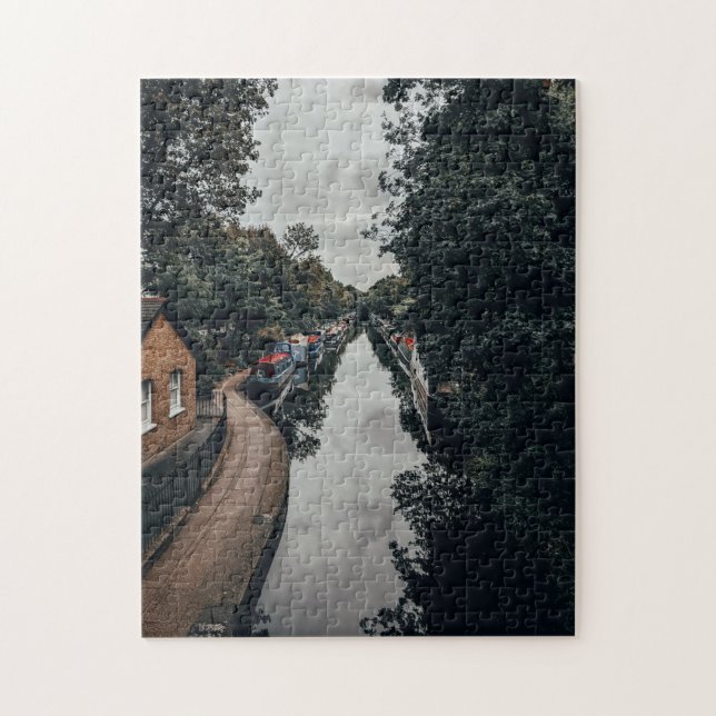 Quebra-cabeça Barcos Estreitos de Pequena Veneza Londres Reino U (Vertical)