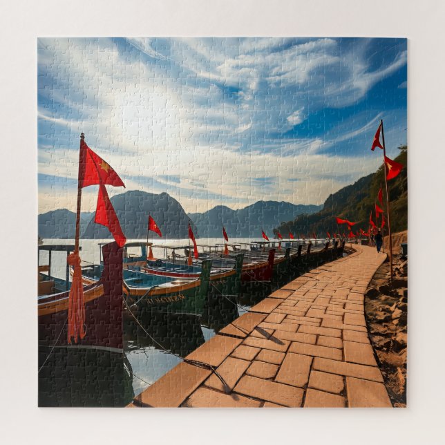 Quebra-cabeça Barcos tradicionais de madeira (Vertical)