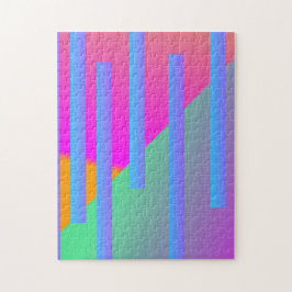 Quebra-cabeça Bares Geométricos Super Brilhantes De Dois Tom