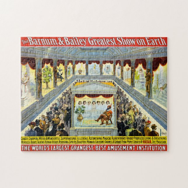 Quebra-cabeça Barnum e Bailey - Ilusões Supernaturais, 1898 (Horizontal)