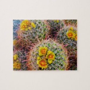 Quebra-cabeça Barrel cactus perto, Califórnia