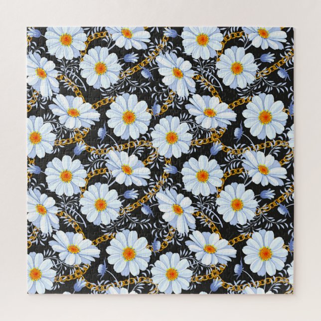 Quebra-cabeça Barroco ouro: Textura em cadeia floral (Vertical)