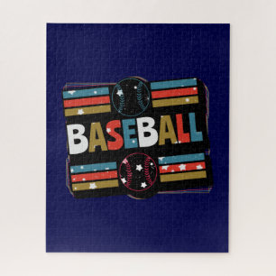 Quebra-cabeça Baseball Geométrico Abstrato Art
