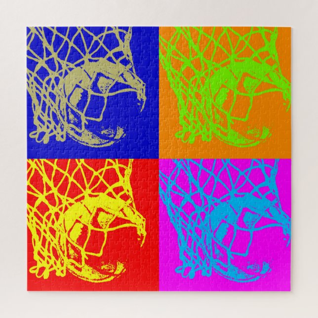 Quebra-cabeça Basketball Illustration Painting Pop Art Sports (Vertical)